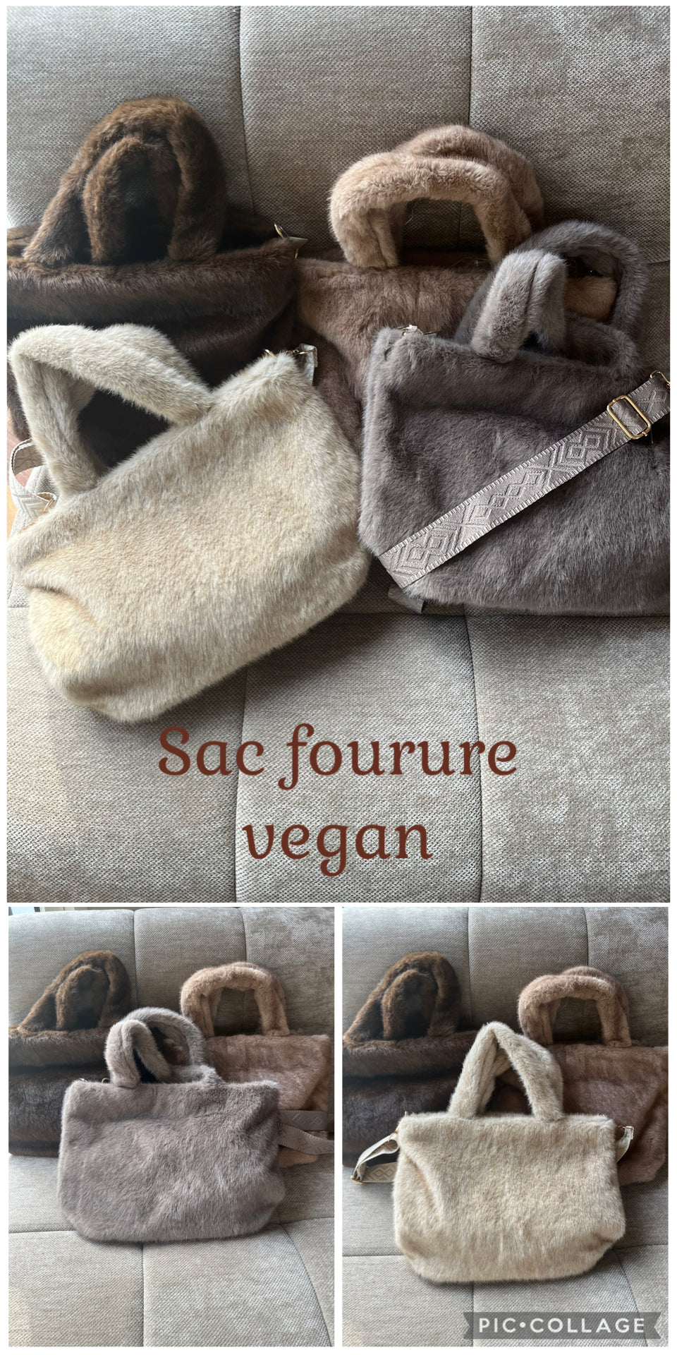 Sac fourrure vegan
