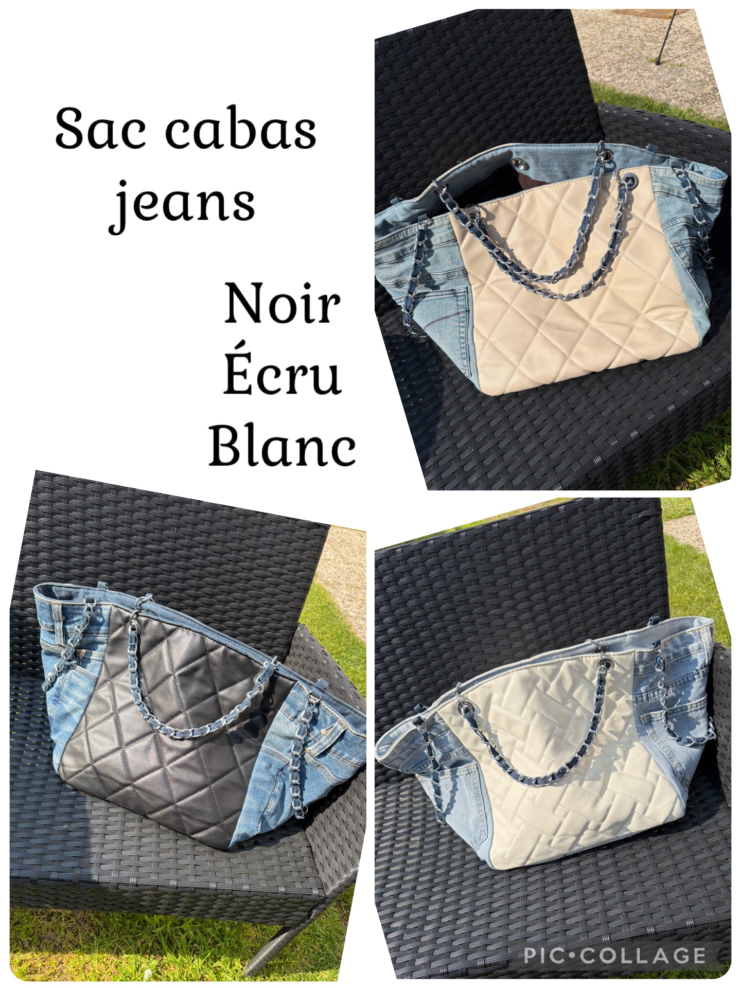 Sac cabas jeans